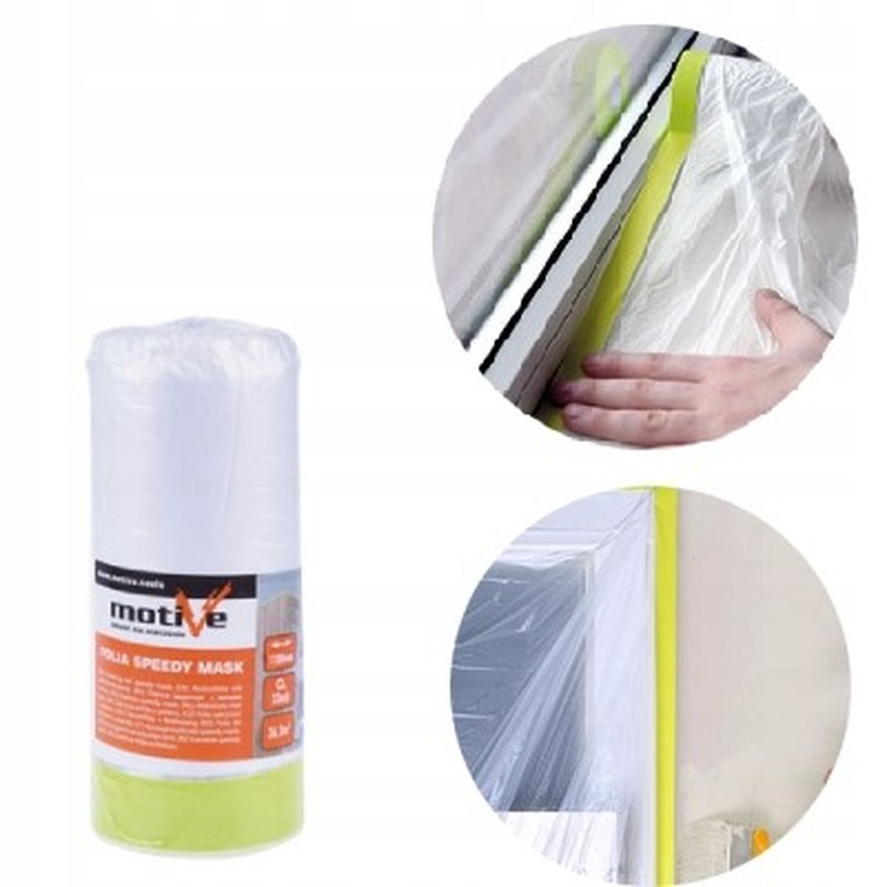 Folia malarska z taśmą Motive Speedy Mask Standard 550mm x 33m - obrazek 2