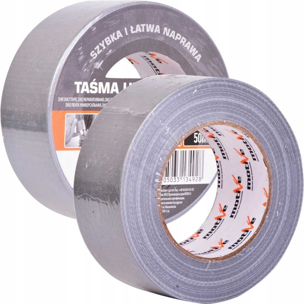 Taśma uniwersalna Motive 50mm x 50m szara - obrazek 2