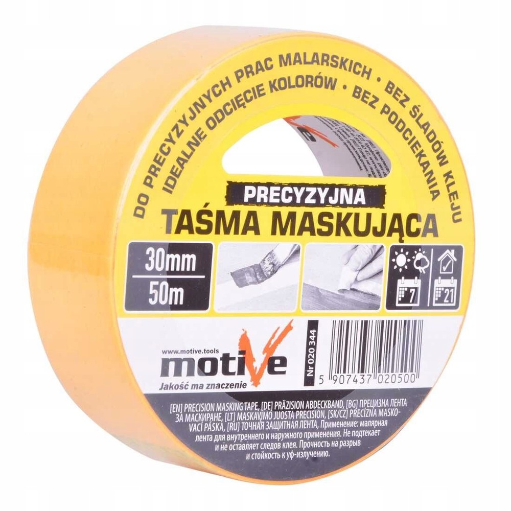 Taśma malarska precyzyjna Motive 30 mm x 50 m - obrazek 2