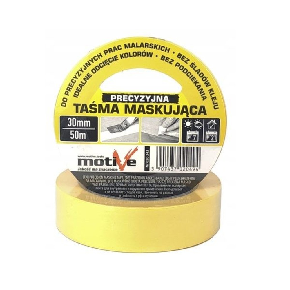 Taśma malarska precyzyjna Motive 30 mm x 50 m - obrazek 3