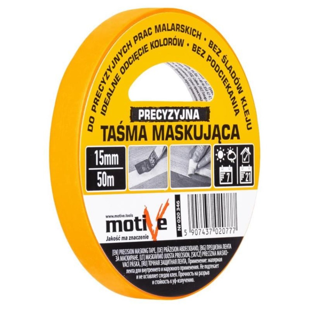 Taśma maskująca precyzyjna Motive 15 mm x 50 m - obrazek 2