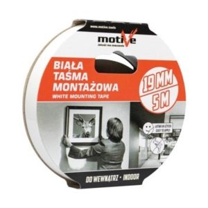 Taśma montażowa biała 19mm x 5m Motive