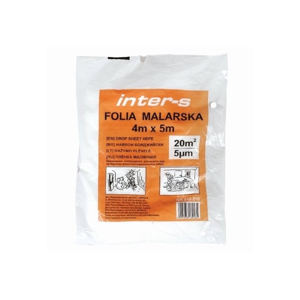 Folia malarska 4 x 5 m 5 µm Inter-S