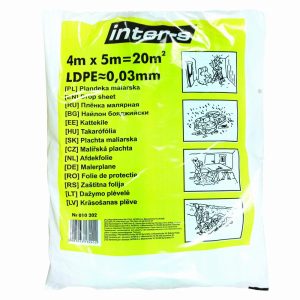 Folia malarska Inter-S 4 x 5 m żółta 30 µm LDPE